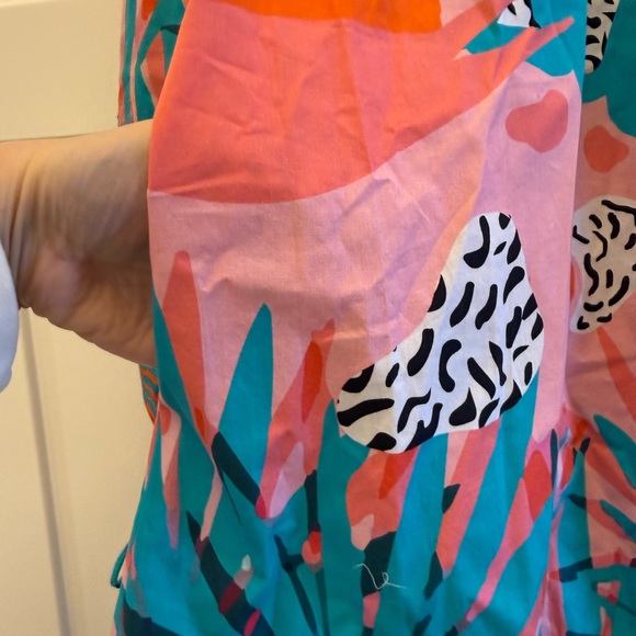 NWT mini dress or swimsuit cover up by Celina Moon size small in Tropical design - Picture 5 of 6